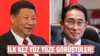 Çin ve Japon liderleri, ilk kez yüz yüze görüştü!