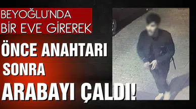 Önce anahtarı sonra arabayı çaldı!