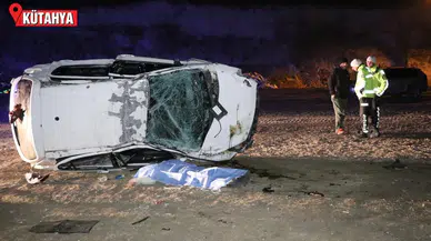 Kütahya'da şarampole devrilen otomobilin sürücü öldü