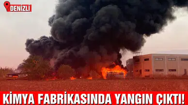 Denizli'de kimya fabrikasında yangın çıktı, müdahaleler sürüyor