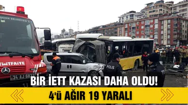 Alibeyköy'de tramvay ile İETT otobüsü çarpıştı