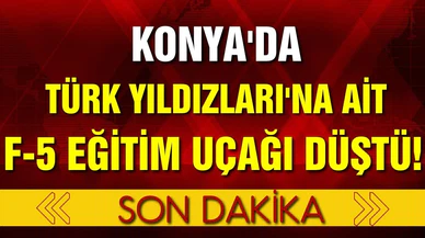 Türk Yıldızları'na ait savaş uçağı düştü!