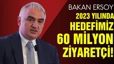 Bakan Ersoy: "2023 yılında hedefimiz 60 milyon ziyaretçi"