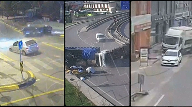 Sakarya ve Kocaeli'deki trafik kazaları görüntülendi