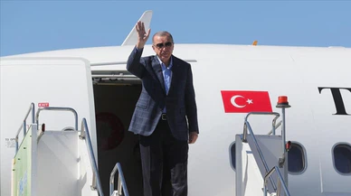 Cumhurbaşkanı Erdoğan Türkmenistan'a gitti!