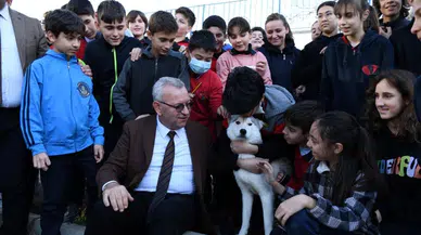 Edirne'de öğrenciler sahiplendikleri köpeğin ismini sandığa oy atarak belirledi