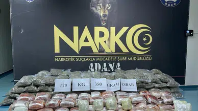 Adana'da tırda 120 kilo 350 gram esrar ele geçirildi