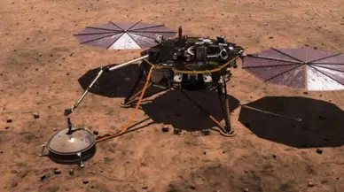 Mars'ta görev yapan Insight Dünya'ya veda etti!