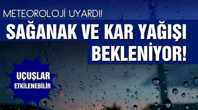 Meteoroloji'den sağanak ve kar yağışı uyarısı! Bu bölgeler dikkat!