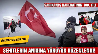 Binlerce kişi akın etti! Sarıkamış'ta 'Biz Hep Aynı İzdeyiz' yürüyüşü düzenlendi