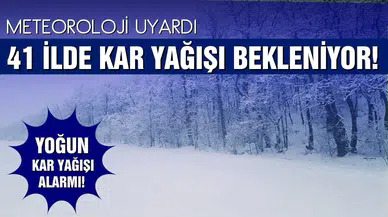 Meteoroloji 41 ili uyardı: Yoğun kar alarmı!