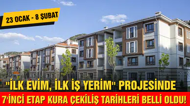 ''İlk Evim, İlk İş Yerim'' projesinde 7'inci etap kura çekiliş tarihleri belli oldu!