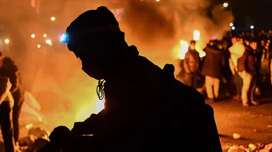 Göçmen kampında yangın