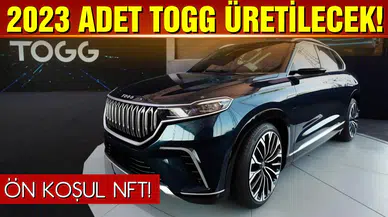 Togg, 2023 adet üretilecek! 100. Yıl Özel Seri araçlar için NFT ile sunulacak!
