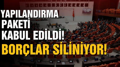 Yapılandırma paketi kabul edildi! Borçlar siliniyor!
