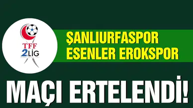Şanlıurfaspor-Esenler Erokspor maçı yoğun kar nedeniyle ertelendi