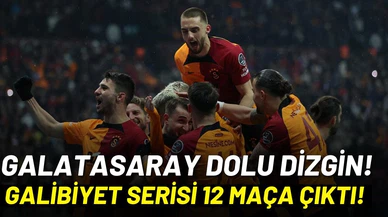 Galatasaray dolu dizgin! Galibiyet serisi 12 maça çıktı!