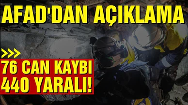 Depremde 76 can kaybı!, 440 yaralı!