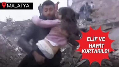 Malatya'da depremde yıkılan binadan yaklaşık 12 saat sonra 2 çocuk kurtarıldı
