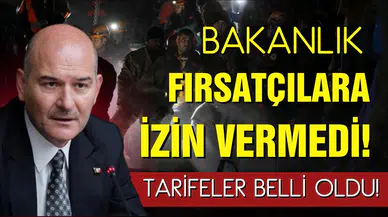 İçişleri Bakanlığı fırsatçılara izin vermedi: Tarifeler belli oldu!