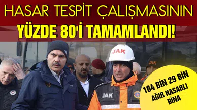 Bakan Kurum:  164 bin 29 bin bina ağır hasarlı! Hasar tespit çalışmalarının yüzde 80'i tamamlandı!