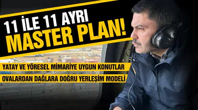 Bakan Kurum açıkladı: "11 ile 11 ayrı master plan"