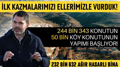 Bakan Kurum: ''İlk kazmalarımızı ellerimizle vurduk''