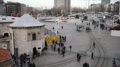 Taksim Meydanı çevresi demir bariyerlerle kapatıldı