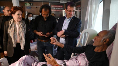Meral Akşener ile Ekrem İmamoğlu, İskenderun'da sahra hastanesini ziyaret etti!