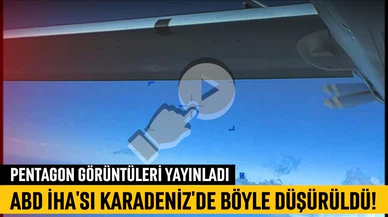 ABD İHA'sının Karadeniz üzerinde düşürülme anı!