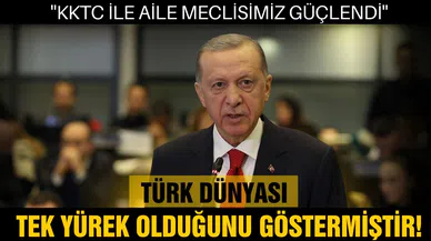 Cumhurbaşkanı Erdoğan: Türk dünyası tek yürek olduğunu göstermiştir!