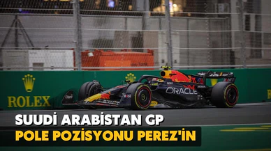 Pole pozisyonu Sergio Perez'e gitti!