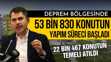 Bakan Kurum: 22 bin 467 konutun temelini attık!