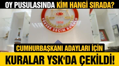 Cumhurbaşkanı adaylarının oy pusulasındaki yerleri belli oldu!