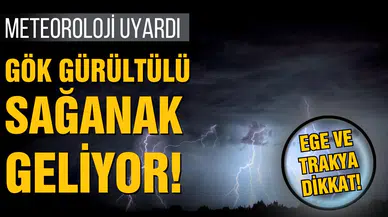 Ege ve Trakya için gök gürültülü sağanak uyarısı