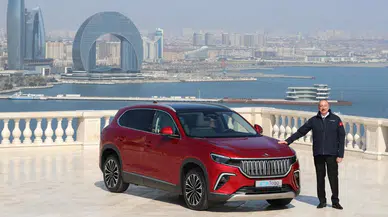 Azerbaycan Cumhurbaşkanı Aliyev Togg'u teslim aldı