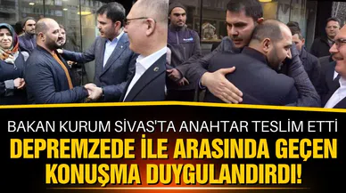 Bakan Kurum'la depremzede arasında duygulandıran konuşma