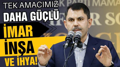 Bakan Kurum: "Tek amacımız daha güçlü imar, inşa ve ihya"