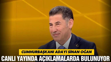 Cumhurbaşkanı adayı Sinan Oğan canlı yayında açıklamalarda bulunuyor