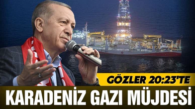 Karadeniz gazında gözler 20.23'te