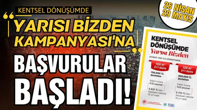 "Kentsel Dönüşümde Yarısı Bizden Kampanyası"na başvurular başladı!