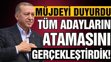 Cumhurbaşkanı Erdoğan müjdeyi duyurdu!