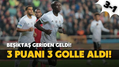 Beşiktaş, zorlu deplasmanda geriden gelip kazandı! 1-3