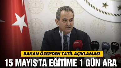 Eğitime seçim arası! Bakan Özer'den tatil açıklaması