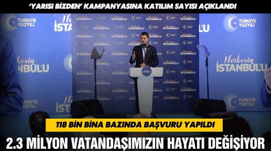 Bakan Kurum ‘Yarısı Bizden’ kampanyasına katılım sayısını açıkladı