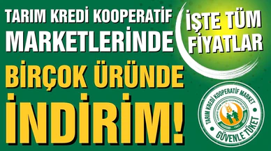 Tarım Kredi Market'ten birçok üründe yeni indirim!