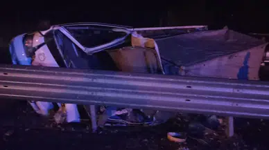 Kamyonet devrildi! 1 ölü, 1 yaralı!