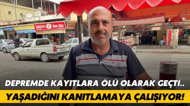 Seyyar satıcı depremde ölmediğini kanıtlamaya çalışıyor!