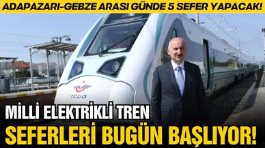 Milli elektrikli tren yolculu seferlerine bugün başlıyor