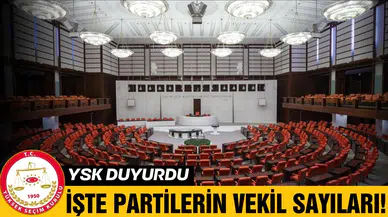 YSK Başkanı'ndan açıklama! İşte partilerin vekil sayıları